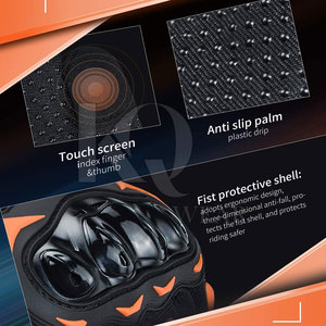 Gants de course en cuir résistant pour l'hiver, coupe-vent, respirants, durables, confortables, à doigts complets, pour la moto et la piste - Product Image 4