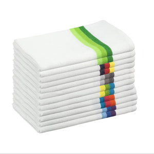 100% Cotton Herring Bone <b>Towel</b> for Home <b>Beach</b> Kitchen Child Restaurant Turquoise Color Woven Sustainable Linen <b>Microfiber</b> - Product Image 1