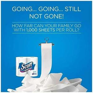 Scott 1000 <b>Sheets</b> Per Roll Toilet Paper, Bath Tissue - Product Image 3
