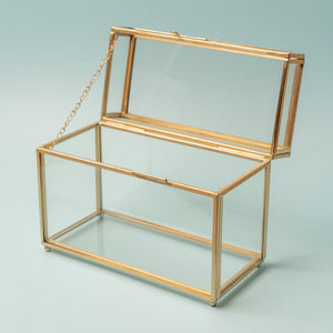 Joyero de metal y vidrio hecho a mano de alta calidad, joyero de vidrio elegante de alta demanda, nuevo diseño decorativo a un precio asequible - Product Image 3