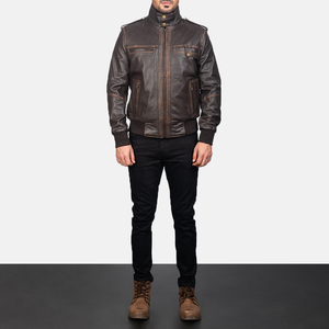 Chaqueta Casual de Cuero Genuino Auténtico con Cuello Alto, Impermeable para Clima Frío, Ideal para Pedidos al por Mayor, Resistente y de Ajuste Elegante - Product Image 6