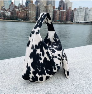 Cowhide Print Leather Crossbody Purse Floral Clutch <b>Messenger</b> <b>Bag</b> Lady's Western Handbag in Brown Black Tooled Leather - Product Image 4