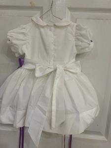 Vestido de lino suave hecho a mano para niñas pequeñas, estilo informal para el primer cumpleaños de niños pequeños, OEM hecho en Vietnam - Product Image 2