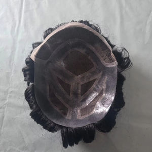 Taz Hair MGM Model Perruque Toupet pour Homme en Cheveux Humains Remy Indiens, Lace Front, Ondulation Water Wave, Souple, Systèmes de Prothèses Capillaires - Product Image 2