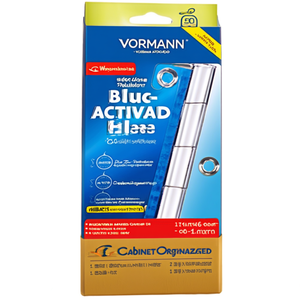 VORMANN Blue Zinc-Plated Steel Hinge 80mm Height 41mm Width 1.5mm Thickness Narrow Cabinet Organizer Packaged in <b>Units</b> of 20 - Product Image 3