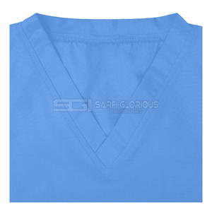 ชุดยูนิฟอร์มแพทย์สำหรับฤดูร้อนที่ใส่สบาย สำหรับบุคลากรทางการแพทย์ ผลิตจากผ้าถัก ประกอบด้วยเสื้อและกางเกง - Product Image 3