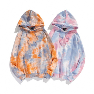 Men's Heavy Weight <b>Tie</b> Dye Drop Shoulder Hoodies Thermal Oversized Pullover Hoodies for Men Street Wear basics cotton blended - Product Image 5