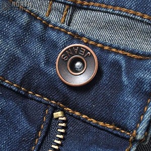 Jeans décontractés pour hommes solides pour lavage léger séchage rapide fermeture éclair décorations personnalisé Denim Cargo utilitaire printemps été automne - Product Image 5