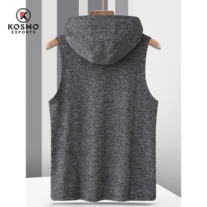 Chaleco Deportivo sin Mangas con Capucha para Hombre, Estilo Musculoso, de Algodón y Elastano, con Impresión de Logotipo Personalizado, Camiseta sin Mangas para Hombre - Product Image 6