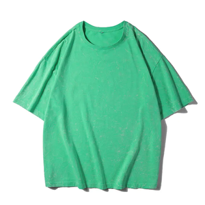 Camisetas de Punto Extra Grandes Vintage para Hombre con Gráficos Personalizados, Hombros Caídos, Lavado Ácido, Desgastadas, 100% Algodón - Product Image 6