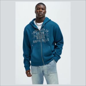 Premium Quality <b>Vintage</b> Wash <b>Zip</b> <b>Up</b> <b>Hoodies</b> With Custom Logo Screen Print Rhinestones <b>Zip</b> <b>UP</b> <b>Hoodies</b> Durable <b>Hoodies</b> for Men - Product Image 4