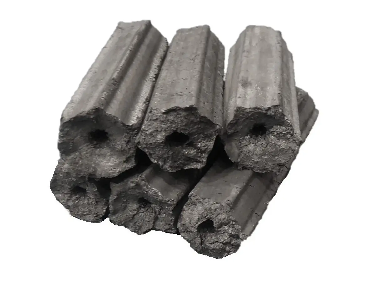 Vendita calda Premium bastone esagonale Barbecue carbone 100% bambù naturale segatura di legno