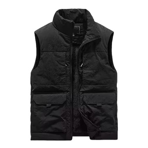 Veste formelle d'été pour homme avec fermeture éclair, gilet court en nylon, camisole, plusieurs poches, vêtements d'extérieur - Product Image 4