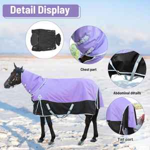 High Quality Lightweight & Breathable <b>Memory</b> Fabric Horse Show Rugs Wholesale Summer and Winter <b>Blankets</b> with Neck - Product Image 5