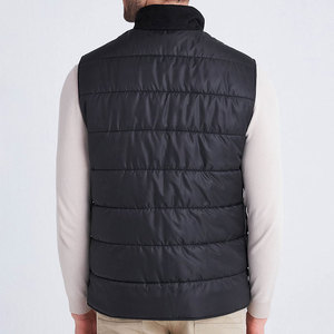 Meilleur prix Veste matelassée sans manches pour homme, décontractée, couleur unie, légère, grande taille, fermeture éclair, hiver - Product Image 4