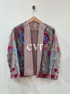 Hand Embroidered Eco-Friendly Suzani Velvet Uzbek Outerwear Handmade Velvet Suzani Women's Luxury Coat Winter Boho for Party We - Product Image 5