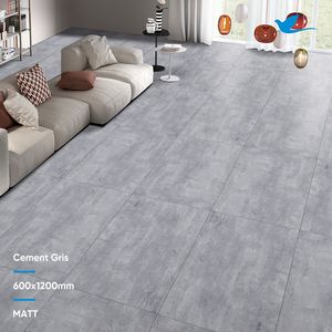 Azulejos de cerámica de porcelana, azulejos de cerámica simples y elegantes, negro mate, 600x1200, azulejos esmaltados de cerámica de la India - Product Image 3