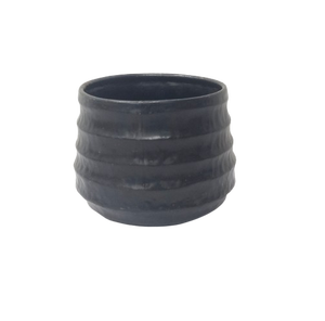 Pot de fleurs moderne en métal noir, finition martelée, pour intérieur et extérieur, pot décoratif en fer pour la maison, le jardin, l'hôtel - Product Image 1