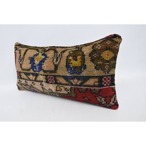 Multicolor Bohemian Kilim <b>Bolster</b> <b>Pillow</b> 12x24 Inch Luxury Wool Cushion Woven Vintage Print Rectangle Non-Slip Eco-Friendly - Product Image 4