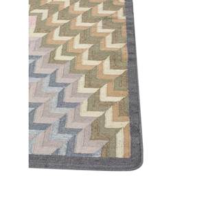 Beige & <b>Brown</b> Checkers Flat Weave <b>Wool</b> & Viscose Chevron Rug for Home-Adwv-13085 - Product Image 4