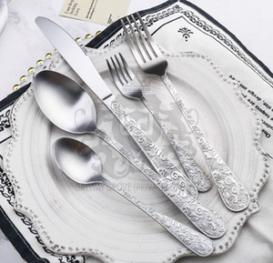 Creative Modern Design 5-Piece Stainless Steel 304 Flatware <b>Set</b> Mirror Polish <b>Marble</b> Handle High Quality Dishwasher Safe Party - Product Image 5