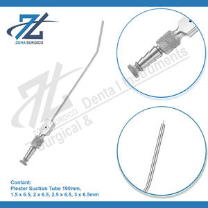 Tube d'aspiration Plester 1.5mm à 6.5mm, Tubes d'aspiration Plester en acier inoxydable de 190 mm Instruments chirurgicaux de qualité supérieure Pakistan - Product Image 3