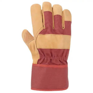 Gréeur canadien le mieux classé Vêtements de travail d'hiver haute visibilité Gants de sécurité Logo personnalisable Vestes en cuir fendu en cuir de vachette renforcé - Product Image 4