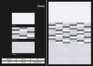 Carreaux muraux en céramique Wall Concept Pro 300x600mm, finition brillante mate effet sucre, pour salle de bain, cuisine, design mural intérieur luxueux. - Product Image 4