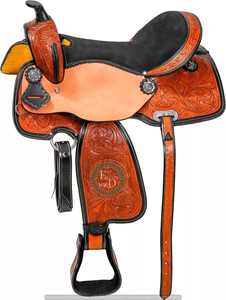 Silla de Montar de Cuero Genuino Ligero de Primera Calidad, Estilo Occidental, Marca SAISHAS, Personalizable, Hecha a Mano, Cómoda, para Carreras de Barriles y Rodeo - Product Image 4