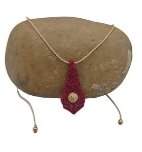 Hermosos collares rojo perla natural jaspe paisaje collares cadena aniversario regalos para mamá amante - Product Image 1