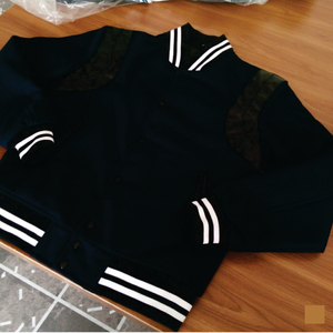 Classic Black and <b>White</b> Varsity <b>Jacket</b> Premium Letter <b>man</b> Style with Striped Ribbing custom design - Product Image 6