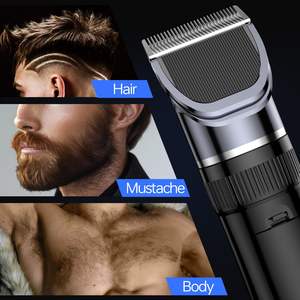 Tondeuse à cheveux et barbe professionnelle sans fil avec écran LED, rechargeable, kit de toilettage pour le soin des cheveux et du corps, alimentation USB par batterie - Product Image 1