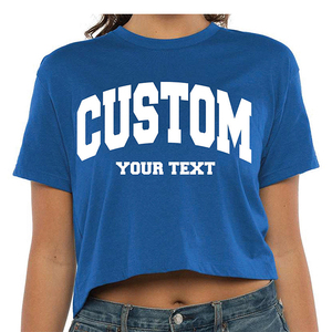 Camisetas de algodón de verano para mujer, camisetas cortas informales transpirables con estampado personalizado con logotipo DIY, ropa de calle amigable - Product Image 3