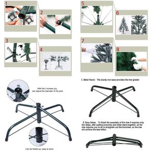 Árbol de Navidad artificial de pino PE realista de 6 pies al por mayor con soporte de metal para decoración festiva interior del hogar y la Oficina gran oferta - Product Image 4