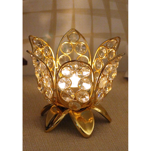 Lujoso portavelas perfumado de cristal de Metal, artículo decorativo para el hogar de boda para decoración festiva, portavelas - Product Image 3