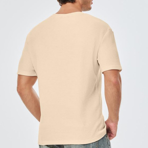 T-shirt unisexe en coton lourd uni tendance, t-shirt à col rond personnalisé, t-shirt à manches courtes pour homme - Product Image 2