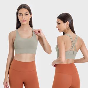 Sujetador deportivo cómodo sin costuras para mujer, elegante, acolchado, gimnasio, entrenamiento, ropa deportiva para Yoga, correr, Fitness, Frente duradero - Product Image 4