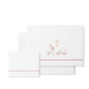 Juego de Sábanas de 3 Piezas con Diseño de Jirafa, 100% Algodón, para Cuna, Técnica de Tejido con Patrón de Dibujos Animados - Product Image 1