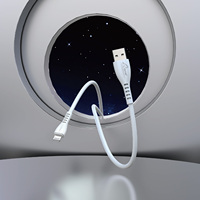 Câble de données PVC MCB-01 1M 3A en cuivre pur USB vers Type-C, charge rapide 3A pour appareils, utilisation sur téléphone portable