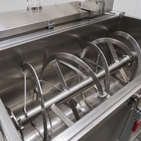 Agitateur à double hélice en acier inoxydable SUS304 poli miroir sur mesure pour mélange uniforme des composants secs