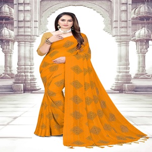 Exclusivo indio último Sari exclusivo elegante patrón pesado sin peso bordado Sari suave elegante fiestas nupciales elegantes - Product Image 1