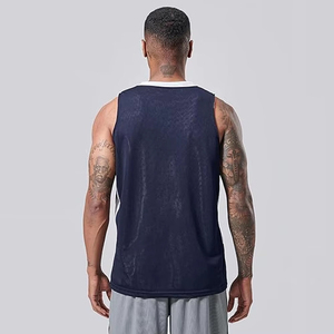 เสื้อบาสเก็ตบอลวินเทจสีกรมท่า/ขาว พิมพ์ลายระบายอากาศได้ดี ไซส์พลัส ออกแบบเองได้ พร้อมปักลายและโลโก้ตามสั่ง - Product Image 4