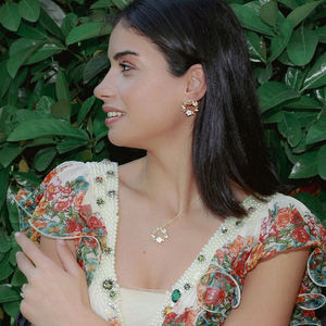 Collier avec pendentif rond à fleurs, fait à la main, en argent Sterling 925, Collection d'été, vente en gros, offre spéciale - Product Image 4