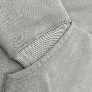 High Quality Custom Made Top Quality Heavyweight Oversize Gray Acid Washed Pullover <b>Hoodie</b> <b>Men</b> And Women Embroidery <b>Work</b> - Product Image 3