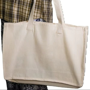 Customizable 100% Organic Cotton Tote <b>Bag</b> Reusable Zipper Closure Eco-Friendly Fashion Natural <b>Canvas</b> Custom Promotional <b>Bags</b> - Product Image 1
