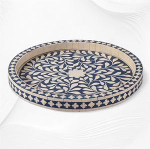 Plateau en os incrusté, design rectangulaire moderne, multifonctionnel, personnalisé, plateau décoratif pour la maison et les restaurants, avec un design élégant - Product Image 3