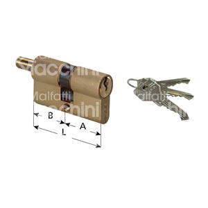 CYLINDRE EN FORME C2000 Préparé pour bouton en laiton satiné - Product Image 1