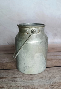 Jarrón de leche de aluminio con estilo hecho a mano, florero de diseño costero Vintage, Base plateada para exhibición de mesa de boda, centro de mesa - Product Image 4