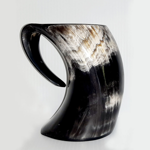 Handcrafted Viking Mug Cup Eco-Friendly 14oz Capacity Traditional Drinking Horn <b>Personalized</b> Decorative Beer Horn - Product Image 3