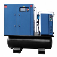Compresseur CNC à vis rotatif refroidi par air AULISS tout-en-un 11KW/15KW/22KW 125psi 8/10/12bar, prix d'usine en gros